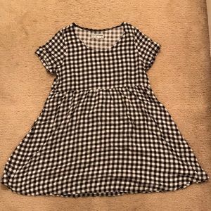 American Apparel checkered babydoll dress
